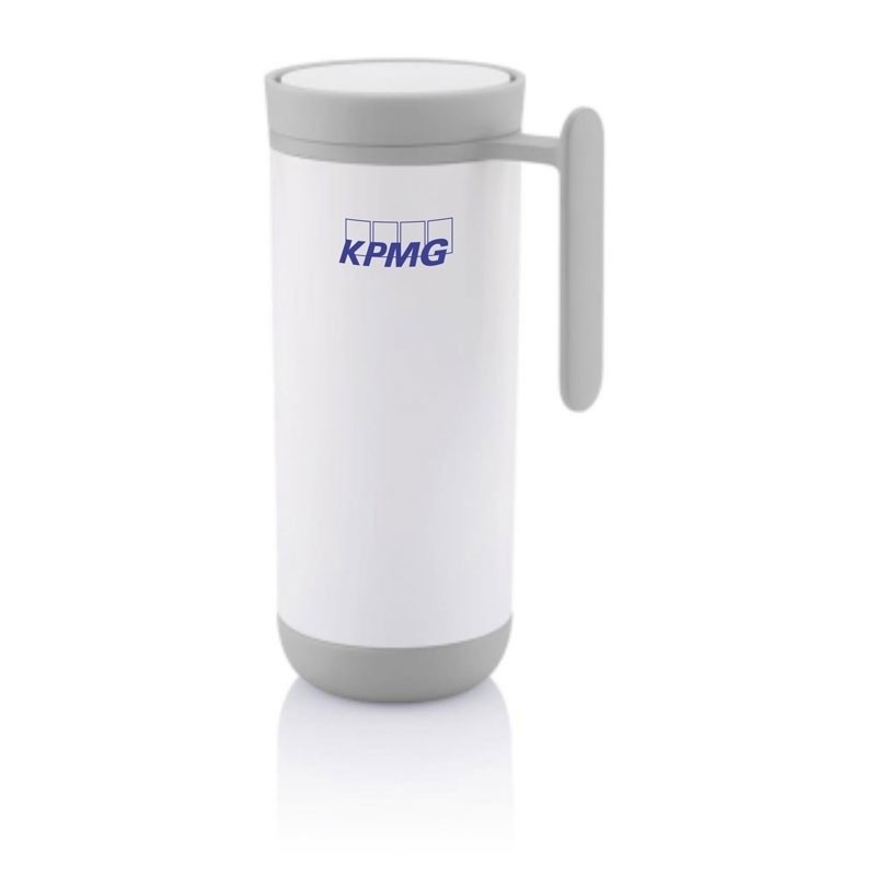 Clik Leak Proof Travel Mug, White/Grey Travel & Outdoor