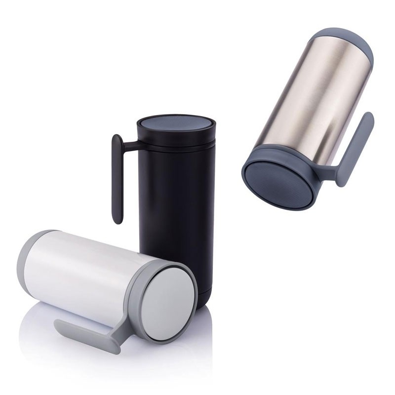 Clik Leak Proof Travel Mug, White/Grey Travel & Outdoor